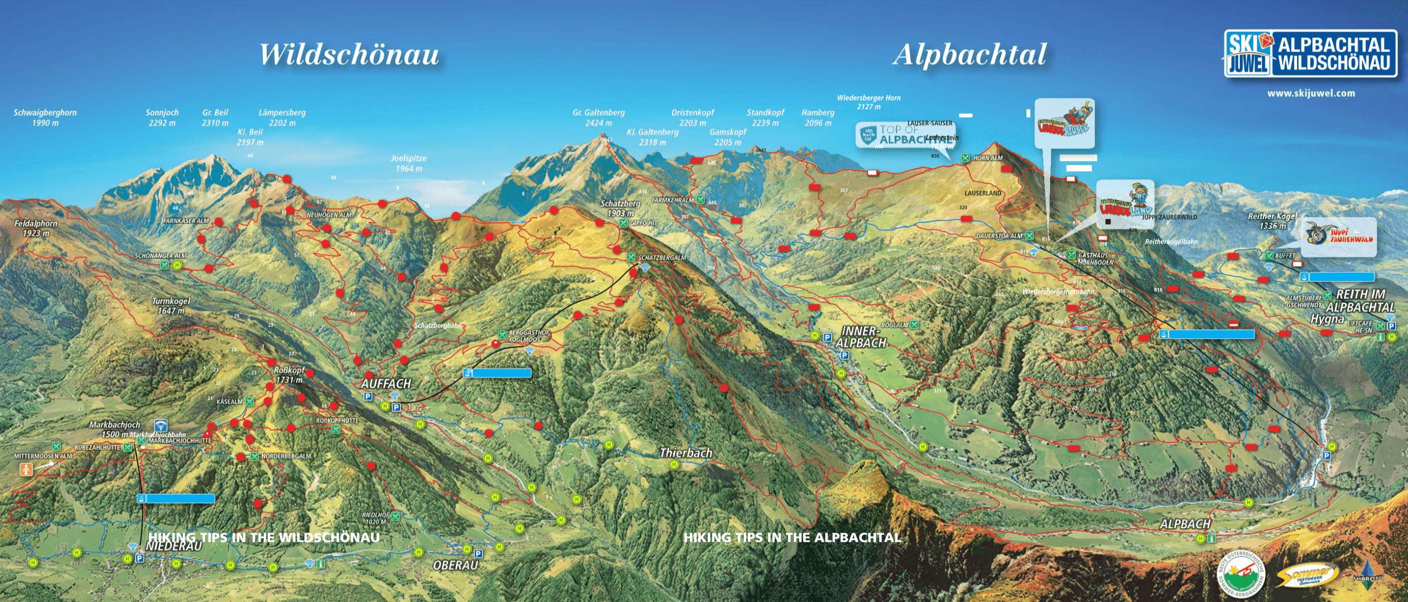 Alpbach - resort map