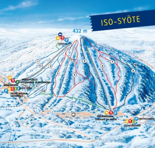 Syote ski map